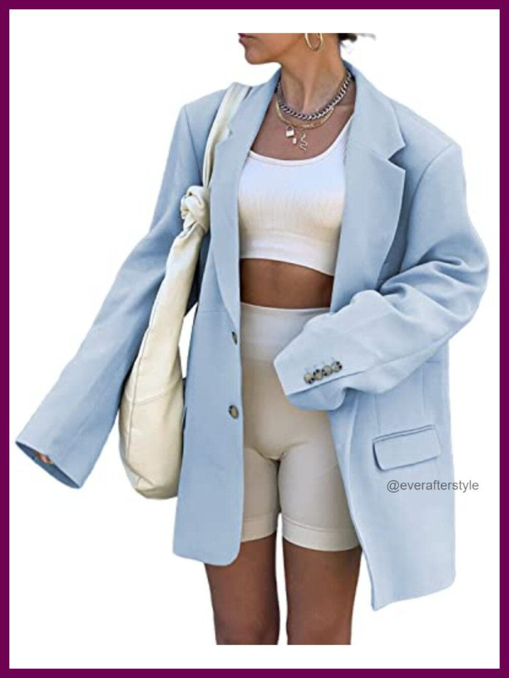 Oversized Blazer Women Long Sleeve Lapel Open Front Jacket